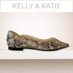 NWOB KELLY & KATIE Faux Snakeskin "Nassie" Flats